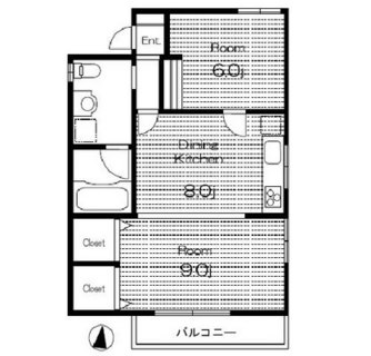 東京都渋谷区代々木２丁目 賃貸マンション 2DK